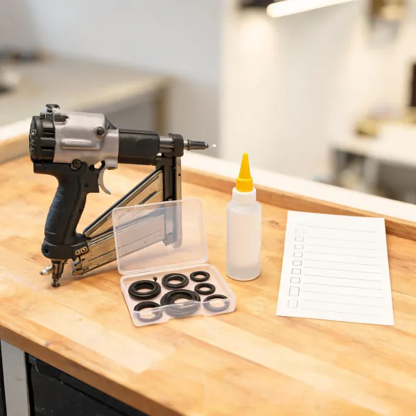 Service bench for pneumatic tools